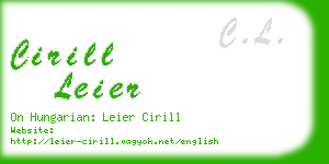 cirill leier business card